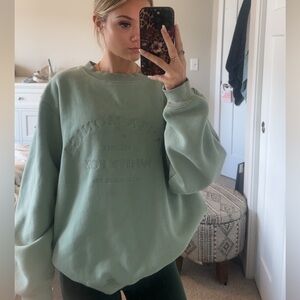 White Fox Boutique Green Crew Neck Sweater